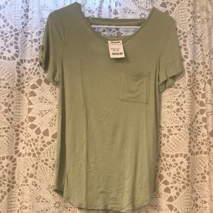 Light green shirt with lined back